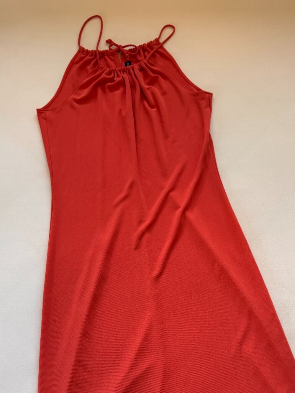 Coral Crush! Ann Taylor Halter A-Line Dress - Picture 2 of 8
